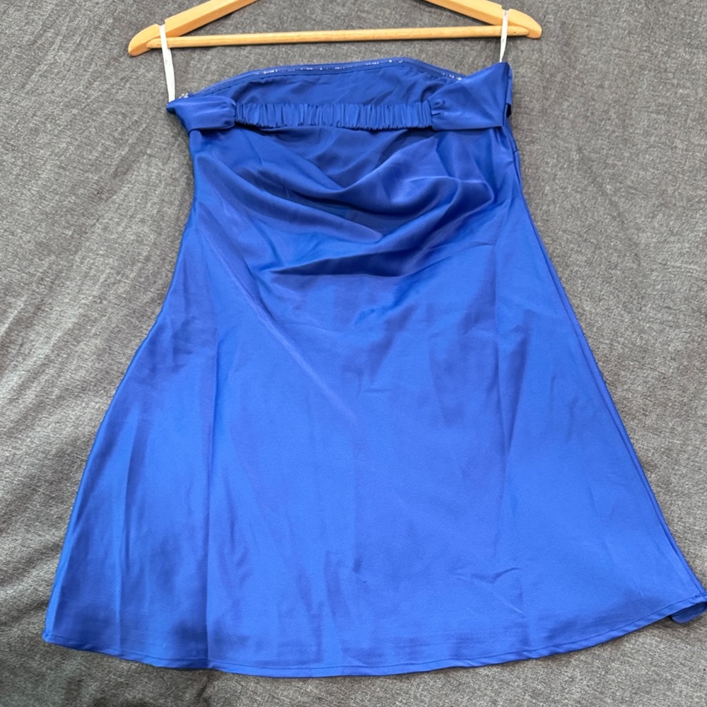 Lulu's Sapphire Strapless Dress - Picture 2 of 4